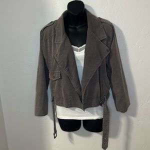 Sadie & Sage light weight taupe corduroy jacket M